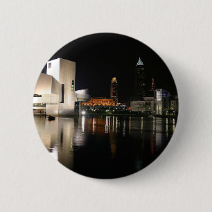 Badge Rond 5 Cm Temple de la renommée du rock et du roll Cleveland