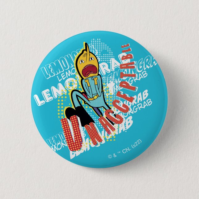 Badge Rond 5 Cm Temps d'aventure | Attaque au citron "INACCEPTABLE (Devant)
