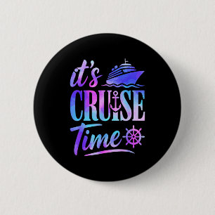 Badge Rond 5 Cm Temps de croisière aquarelle croisière vacances en