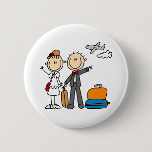 Badge Rond 5 Cm Temps de lune de miel pour le bouton de jeunes
