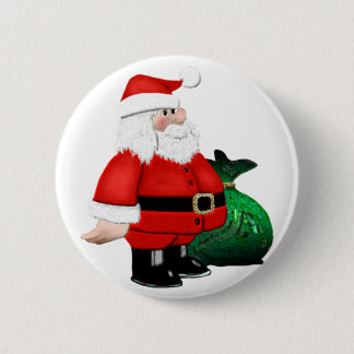 Badge Rond 5 Cm Temps de Père Noël
