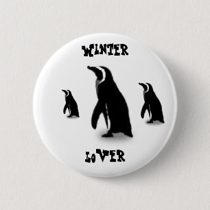 Badge Rond 5 Cm Temps de pingouin