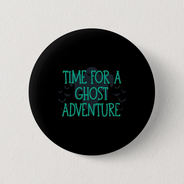 Badge Rond 5 Cm Temps Pour Une Aventure Fantôme (Devant)