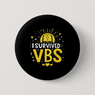 Badge Rond 5 Cm Tendance J'ai Survécu Vbs École Biblique De Vacanc