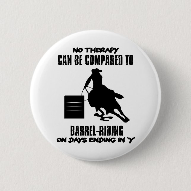 Badge Rond 5 Cm Tendre des conceptions de Baril-équitation (Devant)