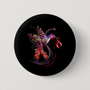 Badge Rond 5 Cm Tenir Burgundy Ribbon Cerveau Aneurysme Sensibilis