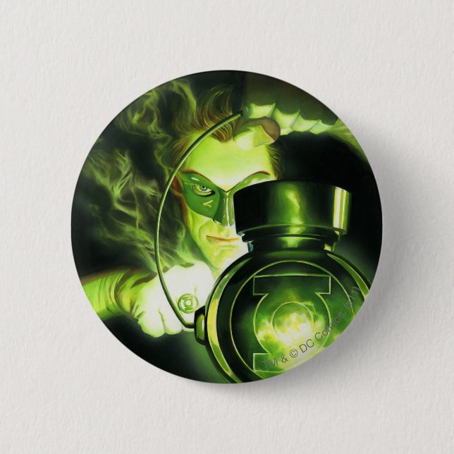Badge Rond 5 Cm Tenir la lanterne verte (Devant)