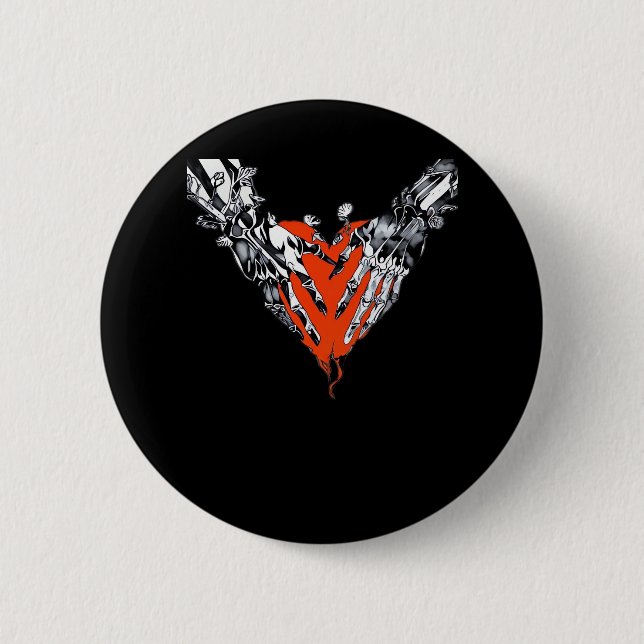 Badge Rond 5 Cm Tenir le coeur classique (Devant)