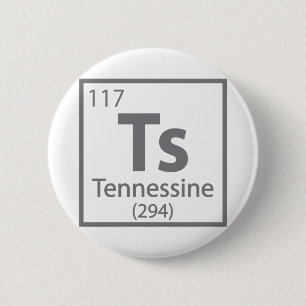 Badge Rond 5 Cm Tennessine - Tennessee Science Table Périodique