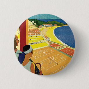 Badge Rond 5 Cm Tennis à Monte Carlo