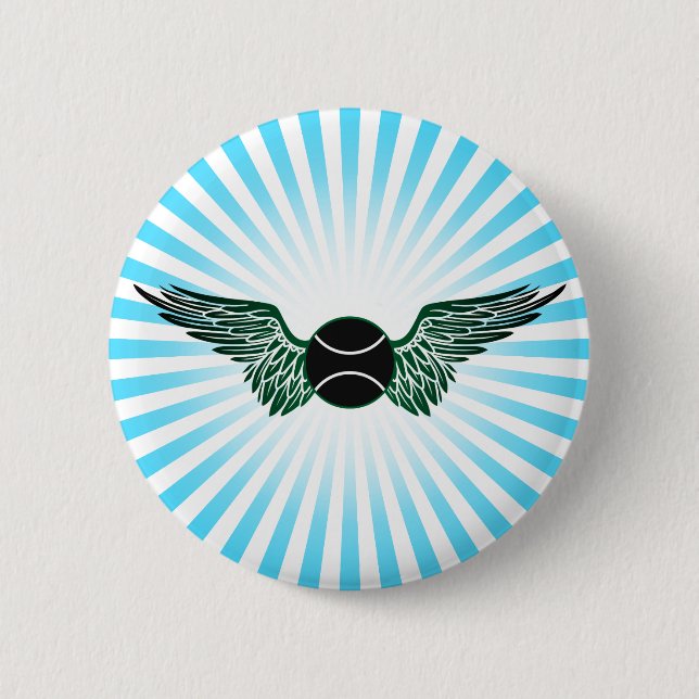 Badge Rond 5 Cm tennis. aile. (Devant)