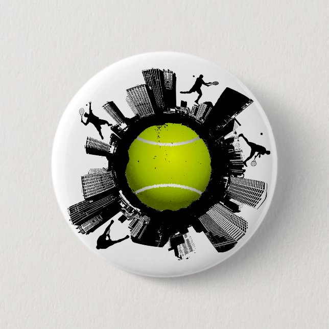 Badge Rond 5 Cm Tennis City (Devant)