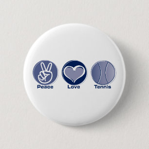 Badge Rond 5 Cm Tennis d'amour de paix