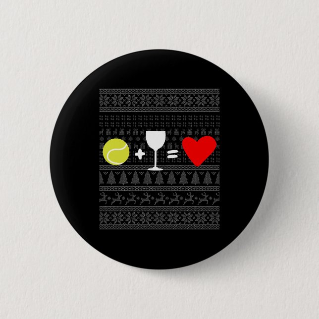 Badge Rond 5 Cm Tennis de Noël 16 (Devant)