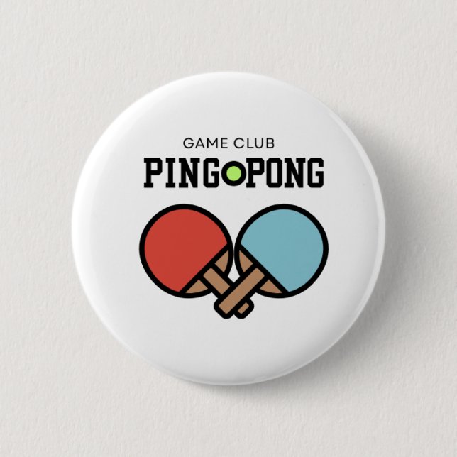 Badge Rond 5 Cm Tennis de table  (Devant)
