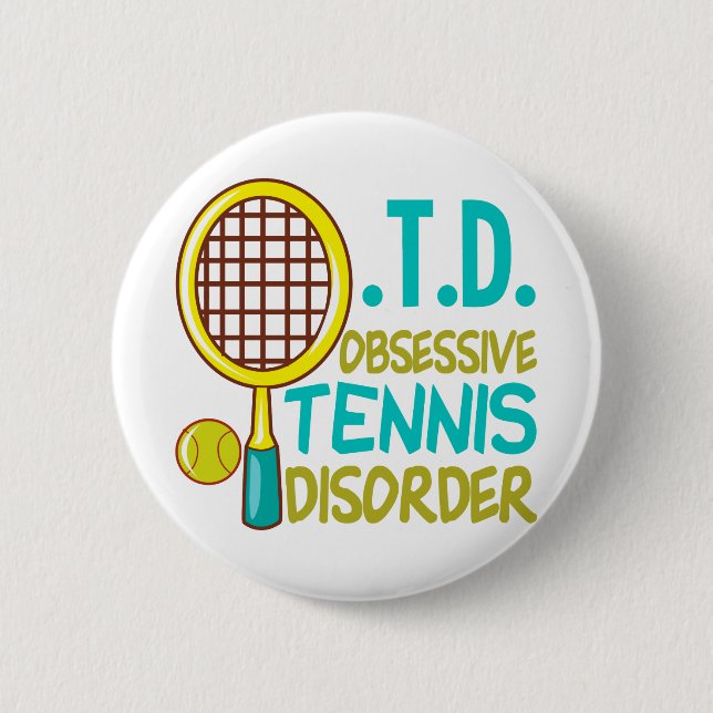 Badge Rond 5 Cm Tennis drôle (Devant)
