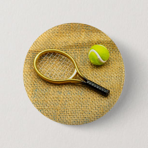 Badge Rond 5 Cm Tennis et raquette