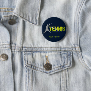 Badge Rond 5 Cm Tennis Meilleur Jeu Jamais Vintage Sport Design Co