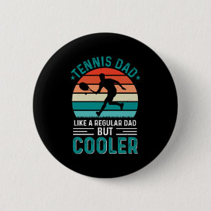 Badge Rond 5 Cm Tennis Papa Retro Sunset