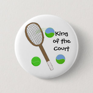 Badge Rond 5 Cm Tennis - Roi du Court