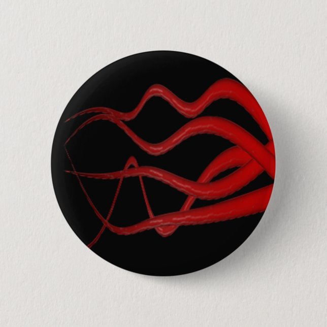 Badge Rond 5 Cm Tentacules rouges (Devant)