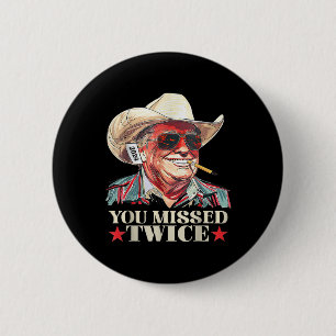 Badge Rond 5 Cm Tentative d'initiation de Trump Trump 2024 Vous av