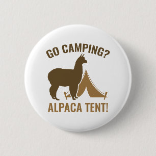 Badge Rond 5 Cm Tente Alpaca