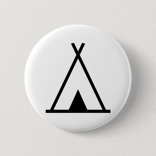Badge Rond 5 Cm Tente de Teepee (Devant)
