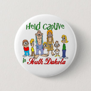 Badge Rond 5 Cm Tenu captif dans le Dakota du Sud
