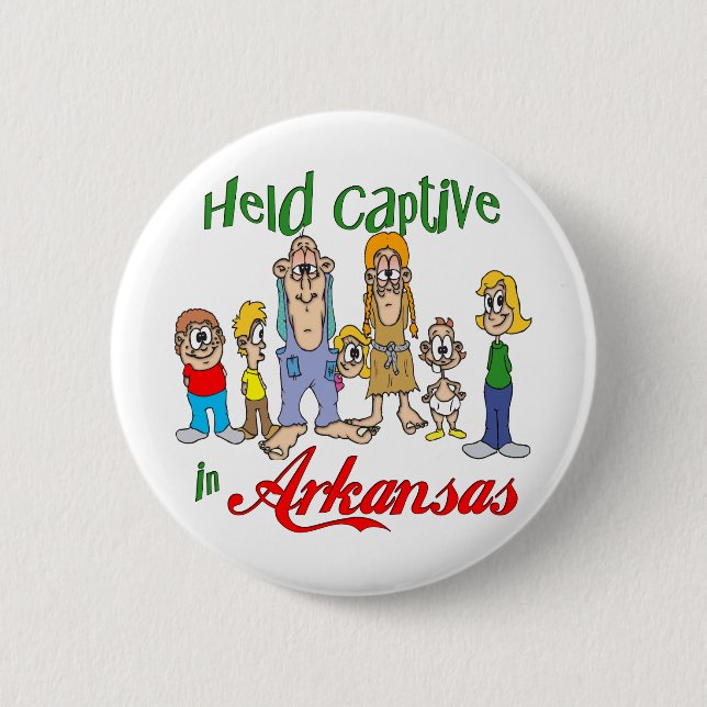 Badge Rond 5 Cm Tenu captif en Arkansas (Devant)