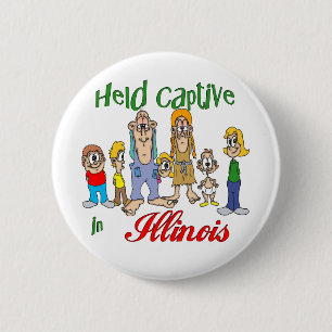 Badge Rond 5 Cm Tenu captif en Illinois