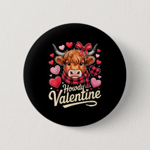 Badge Rond 5 Cm Tenue de cow-boy d'amour de la Saint-Valentin pour