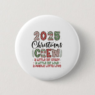Badge Rond 5 Cm Tenue de Noël assortie pour l'équipage familial de