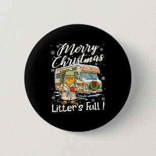Badge Rond 5 Cm Tenue de parodie de chat drôle de Litter pleine Sa