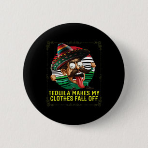 Badge Rond 5 Cm Tequila Met Mes Vêtements Tomber Du Tequil Alcooli