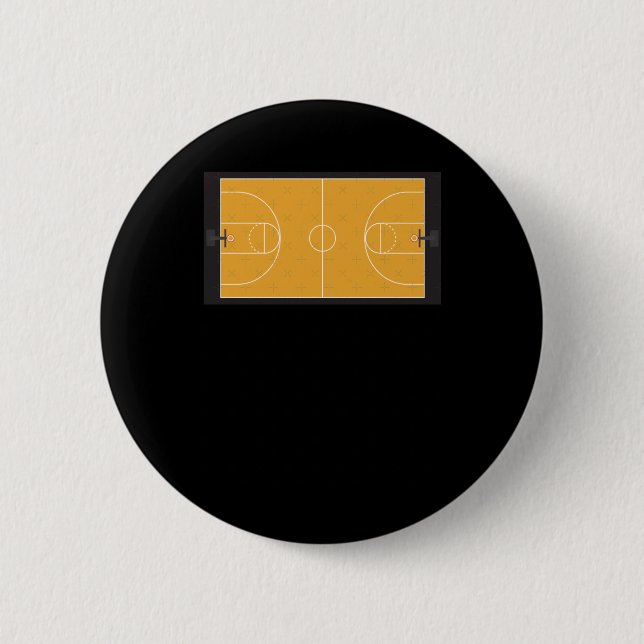 Badge Rond 5 Cm terrain de basket-ball (Devant)