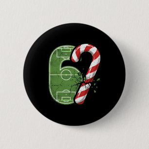 Badge Rond 5 Cm Terrain de football en bonbon cassé 67 Noël drôle