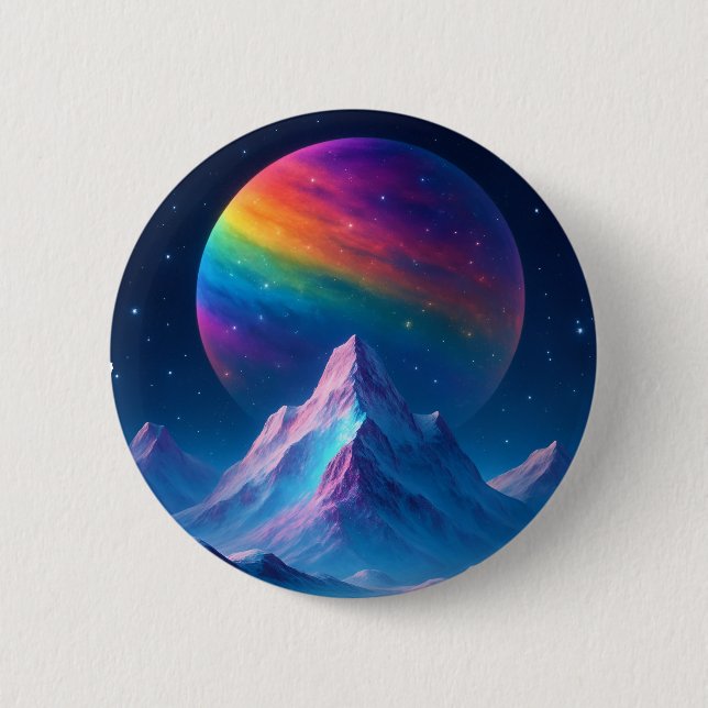 Badge Rond 5 Cm Terre cosmique magique (Devant)