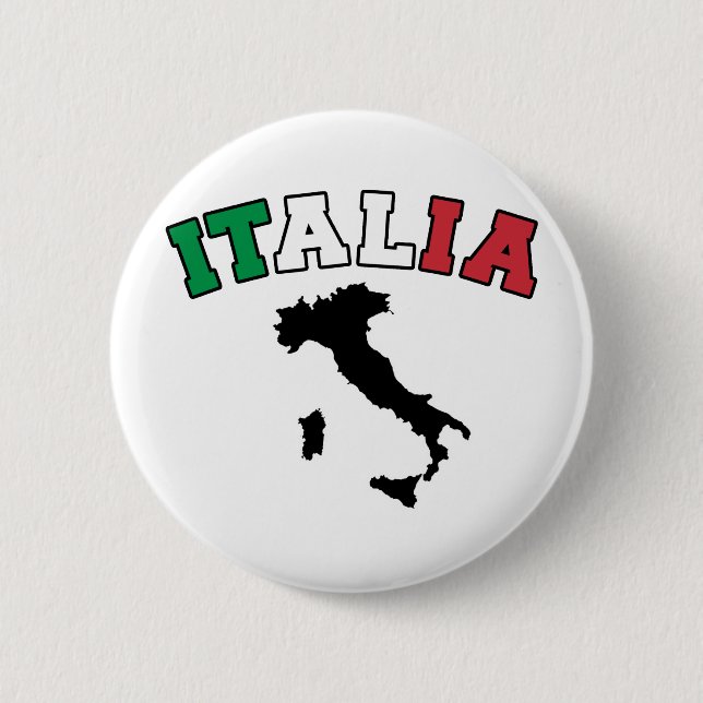 Badge Rond 5 Cm Terre de l'Italie (Devant)