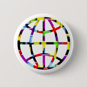 Badge Rond 5 Cm terre de mosaïque