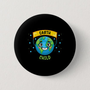 Badge Rond 5 Cm Terre Enfant Sauver Planète Enseignant Science Cli