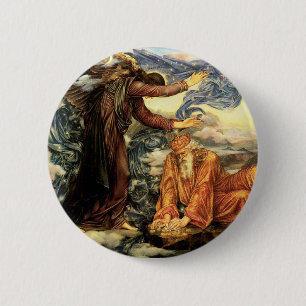 Badge Rond 5 Cm Terre liée par Evelyn De Morgan, Art victorien