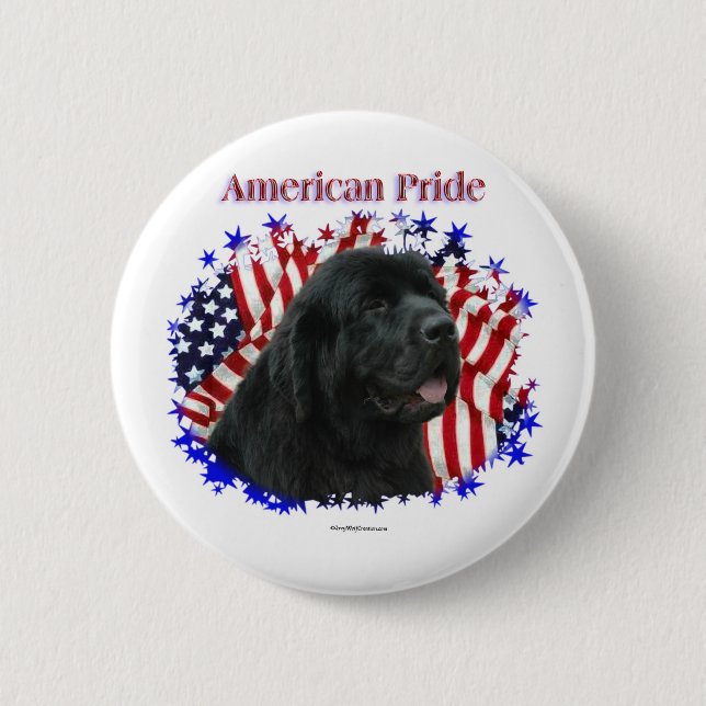 Badge Rond 5 Cm Terre-Neuve Pride - Bouton (Devant)