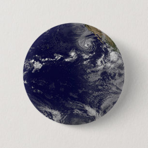 Badge Rond 5 Cm Terre Pleine Montrant Diverses Tempêtes Tropicales