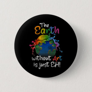 Badge Rond 5 Cm Terre vintage Sans Art Est Juste Eh Planète Art Ea