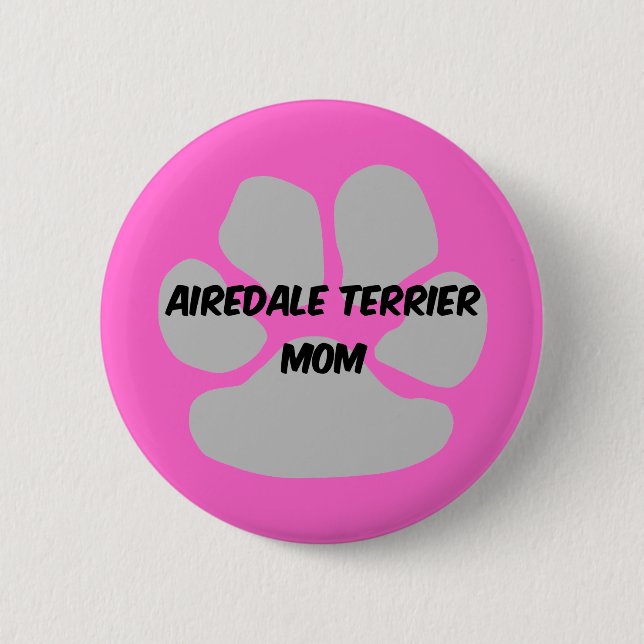 Badge Rond 5 Cm terrier d'airedale (Devant)