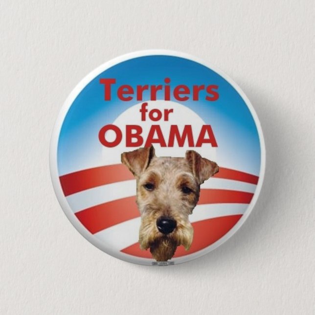 Badge Rond 5 Cm Terriers pour Obama (Devant)