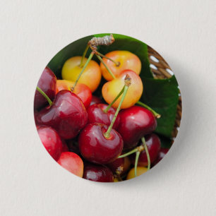 Badge Rond 5 Cm Terril et cerises plus pluvieuses