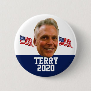 Badge Rond 5 Cm Terry McAuliffe pour le président
