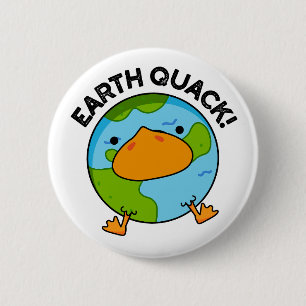 Badge Rond 5 Cm Terthquack Funny Tremblement de terre jeu